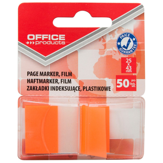 Index faner i dispenser orange 25x43mm 50 stk