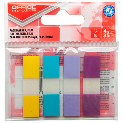 Indexfaner mix pastel farver 12x43mm 4x35 stk