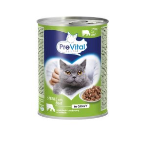 PREVITAL Cat Food Sterile Oksekd i sauce - vdfoder til katte - 415g