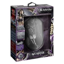 Gaming, kablet, optisk mus DEFENDER GM-933 SIN'SISTER 7200dpi 6P baggrundsbelyst