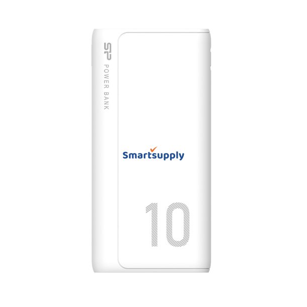 SILICON POWER GP15 Powerbank Eksternt batteri 10000 mAh 2x USB 2.1A (SP10KMAPBKGP150W) Hvid