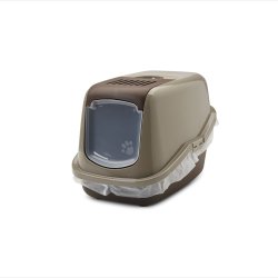 Savic Nestor Varm Gr-Chokoladebrun - Overtrukket Kattebakke - 56X39x38,5 cm - 1 Stk