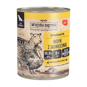 WIEJSKA ZAGRODA Turkey with lamb - vdfoder til hunde - 800g
