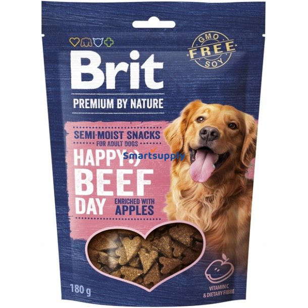Brit Premium Hundesnack Oksekd Med bler - Hundegodbid - 180G