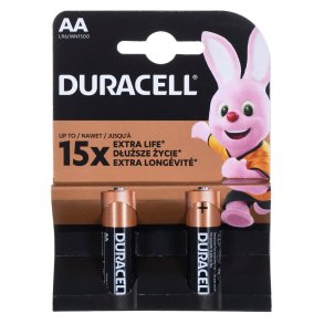 Alkaline-batterier DURACELL AA/LR6 K2 - blister 2 stykker