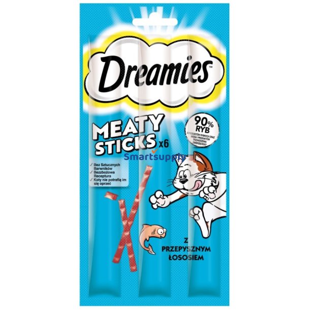 DREAMIES Meaty Sticks Salmon - Kattegodbidder - 30 g