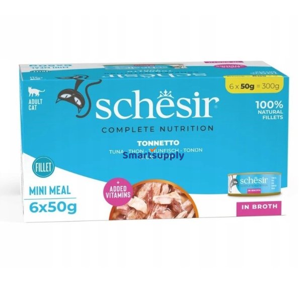 SCHESIR in cooking water Tuna - vd kattefoder - 6 x 50 g