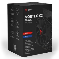 SAVIO VORTEX X2 BLACK CPU-kler
