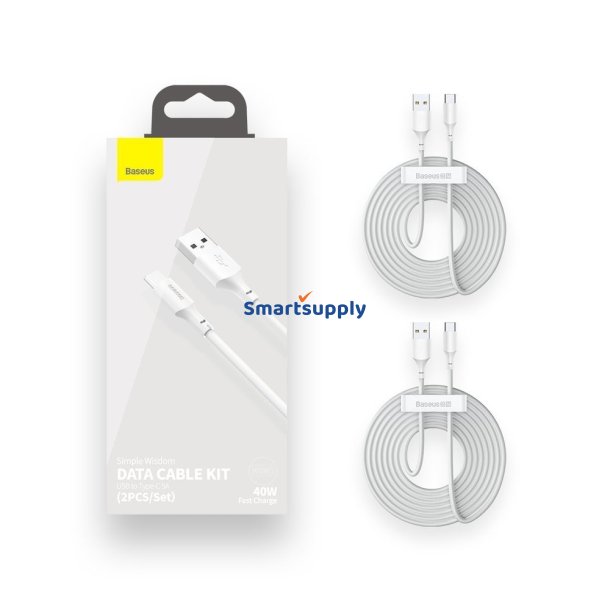Baseus Tzcatzj-02 USB Kabel 1,5 M Usb-A Usb-C Hvid