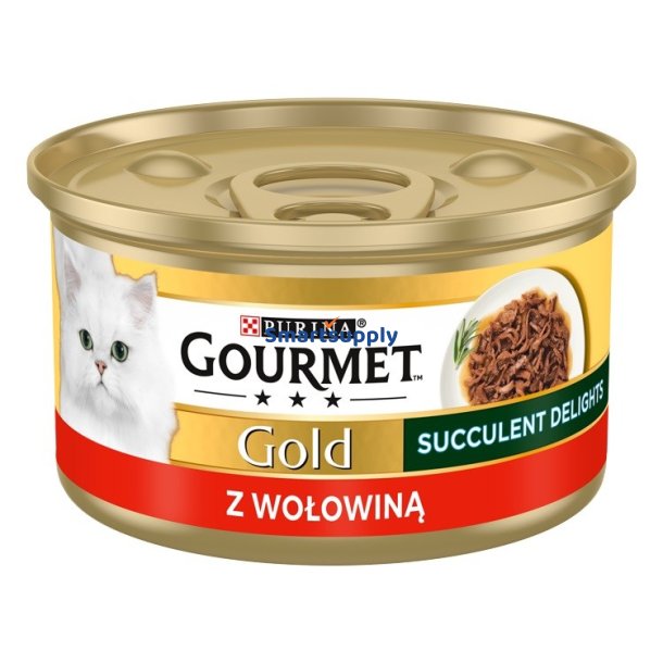 PURINA Gourmet Gold Succulent Delights Beef - vdfoder til katte - 85g