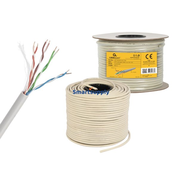 Gembird CAT5e UTP LAN-kabel (CCA), solid, 100m, gr