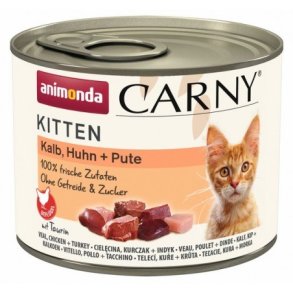 ANIMONDA Carny Kitten Veal, chicken, turkey - vd kattefoder - 200g