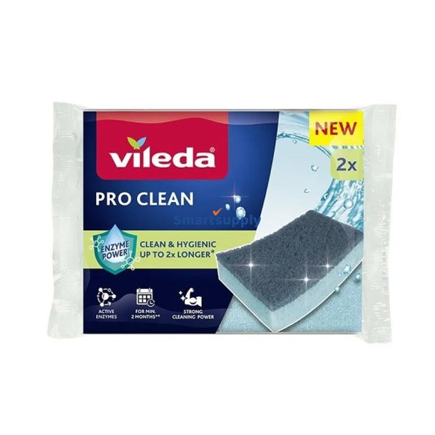 Vileda Pro Clean Enzymskuresvamp 2 Stk