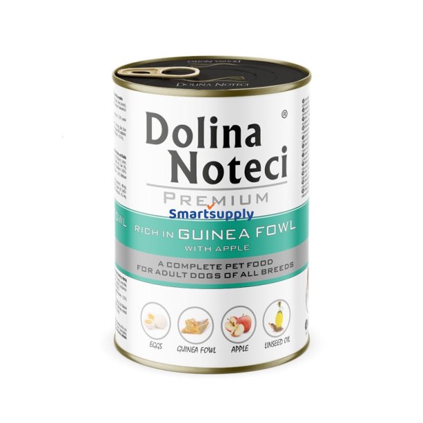 DOLINA NOTECI Premium Rich in guinea fowl with apple - vdfoder til hunde - 400g