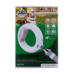 DOGGY VILLAGE Luminous Leash 3in1 MT7126 white - hundesnor - 2m