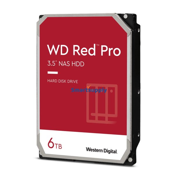 Western Digital Red Pro Intern Harddisk 6 TB 7200 RPM 256 MB 3,5" Serial ATA