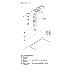 Bosch Serie 6 DWK65DK20 emhtte Vgmonteret Hvid 430 m3/h A