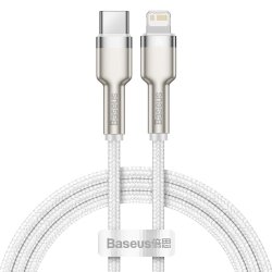 Usb-C-Kabel Til Lightning Baseus Cafule, Hvid, Strmforsyning, 20W, 1M (Hvid)