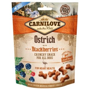 CARNILOVE Fresh Crunchy Ostrich med brombr - hundegodbid - 200 g