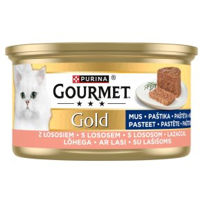 PURINA Gourmet Gold Mousse with salmon - vd kattefoder - 85g