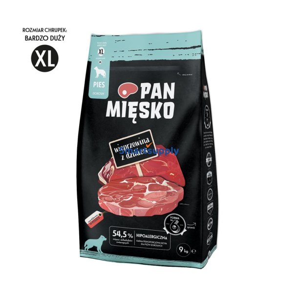 Mr. Pork Meat med en vildsvin XL - tr hundefoder - 9 kg