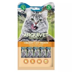 ARQUIVET Creamy Cat Treats Chicken - Kattegodbidder - 5 x 14g