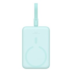 Baseus Magnetic Mini - Powerbank 10000 mAh 20 W USB-C med trdls MagSafe-opladning med Lightning-kabel (myntebl)