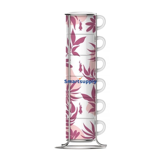Bialetti Primavera St Med 6 Espressokopper P Stativ - Pink