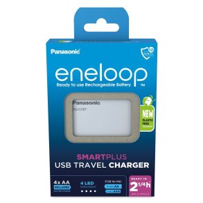 Batterioplader PANASONIC Eneloop Smartplus BQ-CC87 + 4x AA 2000 mAh (K-KJ87MCD40USB)