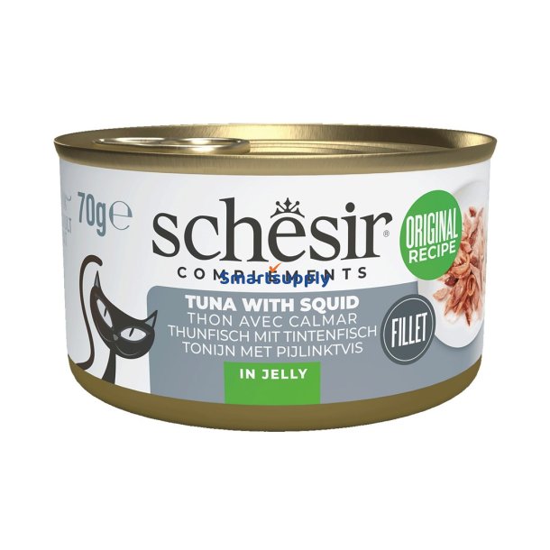 SCHESIR Complements Tuna with squids in jelly - vd kattefoder - 70g