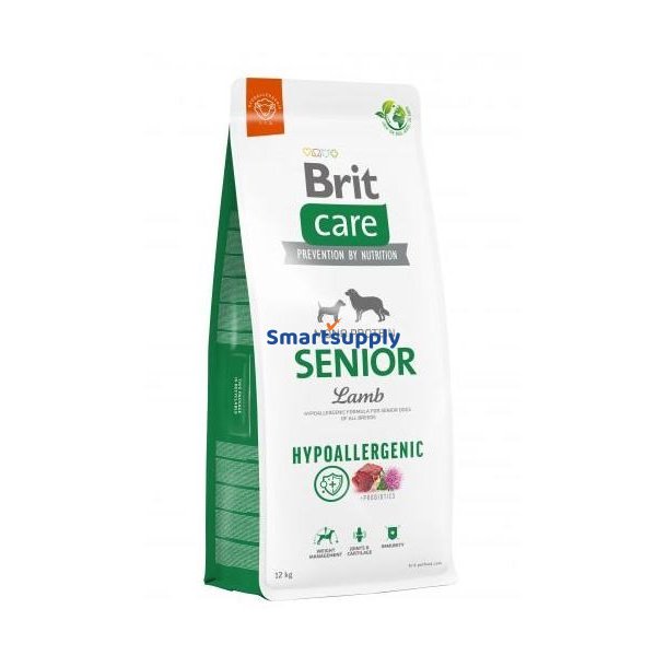 BRIT Care Hypoallergenic Senior Lamb&Rice - trfoder til hunde - 12 kg