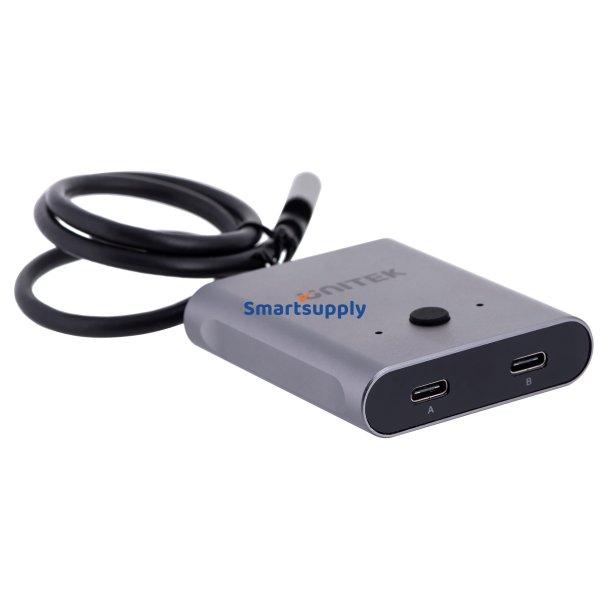 Unitek USB-C-tovejs signalomskifter 2 in 1 out 4K