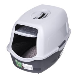 DIAMENTIQ BAYA light grey/dark grey -  kattebakke - 55,5 x 40 x 38,7 cm