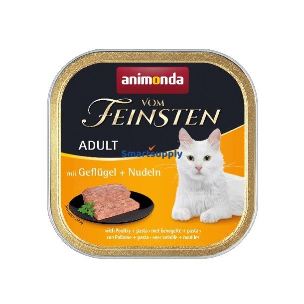 Animonda Vom Feinsten Voksen Fjerkr Med Pasta - Vdfoder Til Katte - 100G