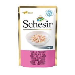 SCHESIR in jelly Chicken with ham - vd kattefoder - 50 g