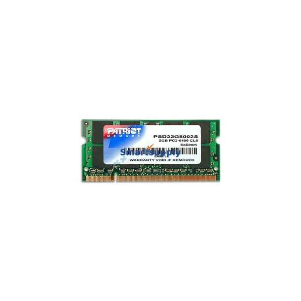 Patriot Memory DDR2 2GB CL5 PC2-6400 (800MHz) SODIMM hukommelsesmodul