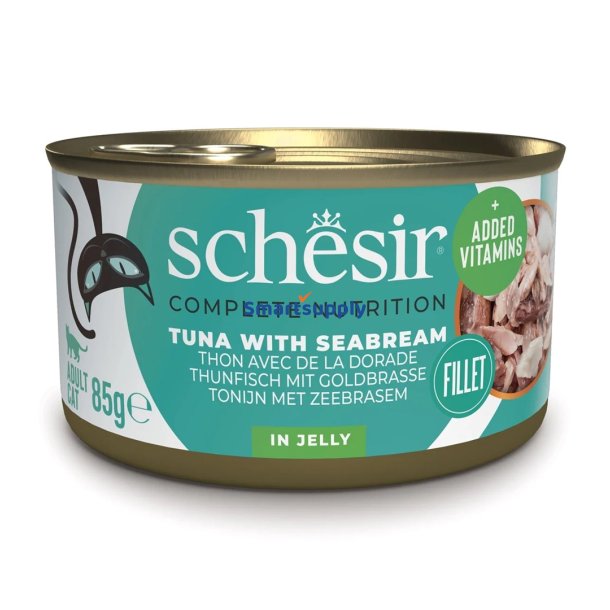 SCHESIR in jelly Tuna with sea bream - vd kattefoder - 85 g