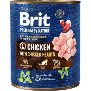 BRIT Premium by Nature Chicken with hearts - Vdt hundefoder - 800 g