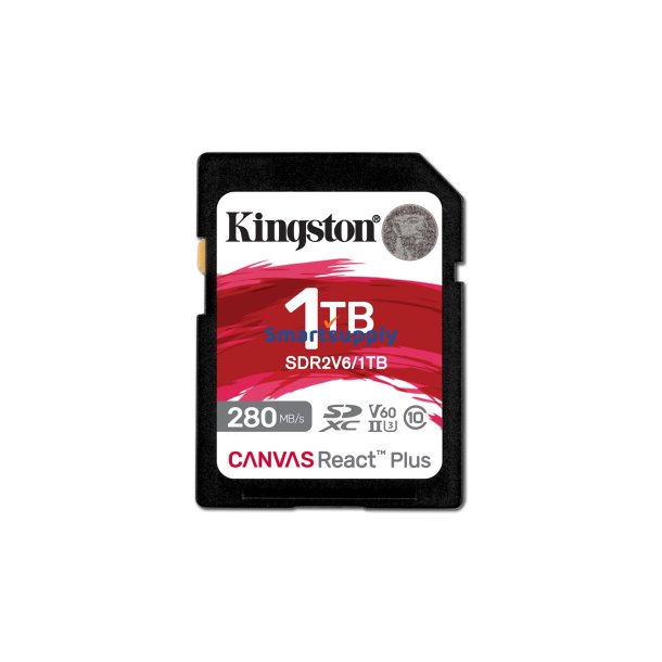 Kingston 1Tb Canvas React Plus Sdxc Uhs-Ii 280R/150W U3 V60 Til Full Hd/4K