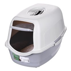 DIAMENTIQ BAYA white/light grey -  kattebakke - 55,5 x 40 x 38,7 cm