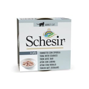 SCHESIR in jelly Tuna with sea bass - vd kattefoder - 85 g