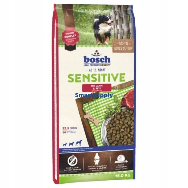 Bosch Sensitive Lamb &amp; Rice - Trfoder Til Hunde - 15 Kg