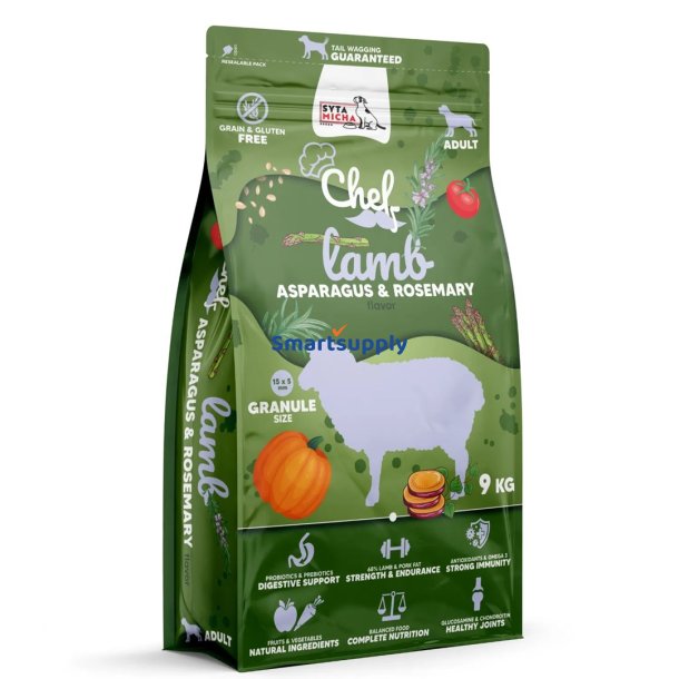 SYTA MICHA Chef Lamb, asparagus and rosemary - trfoder til hunde - 9kg