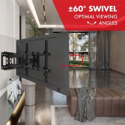 Maclean Tv Mount, Max Vesa 600X400, 32-85", 60 Kg, Vandret Og Lodret Vinkeljustering