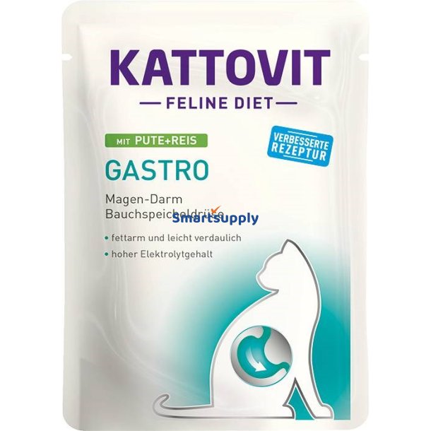 KATTOVIT Feline Diet Gastro Turkey with rice - vd kattefoder - 85g