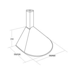 Skorstenshtte Akpo WK-5 Rondo Turbo 60 Inox