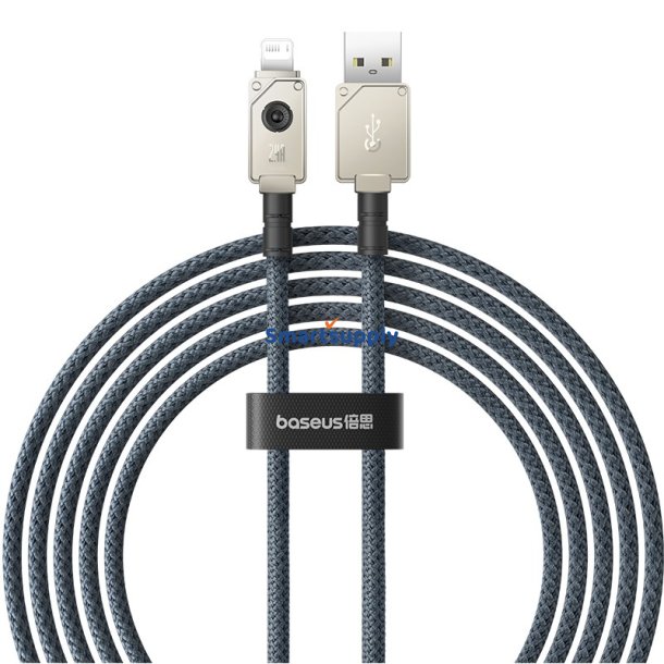 Baseus Unbreakable Usb-A Til IP Kabel 2 M 5V-2.4A Hvid