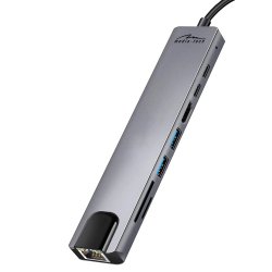Media Tech USB Hub 8 I 1 Giga Lan Hub Mt5046