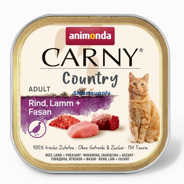 ANIMONDA Carny Country Beef, Lam + Fasan - vd kattefoder - 100 g
