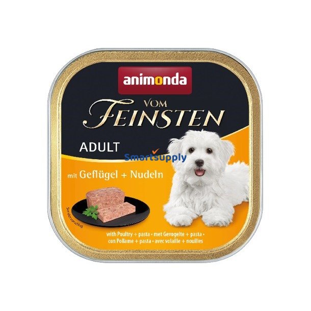 Animonda Vom Feinsten Voksen Fjerkr Og Pasta - Vdfoder Til Hunde - 150G